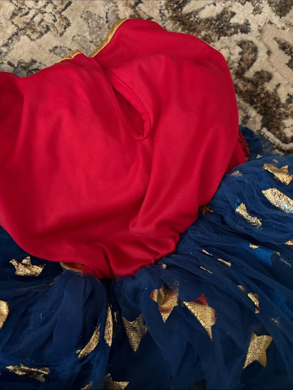 Rubie's Red, Blue & Gold Superhero Tulle Dress